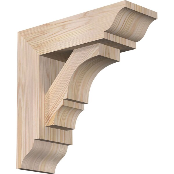 Ekena Millwork Balboa Traditional Smooth Bracket w/ Offset Brace, Douglas Fir, 5 1/2"W x 16"D x 16"H BKT0604X16X16BOA01SDF - main